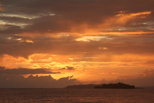 The sunrises on Seraya Island are stunning