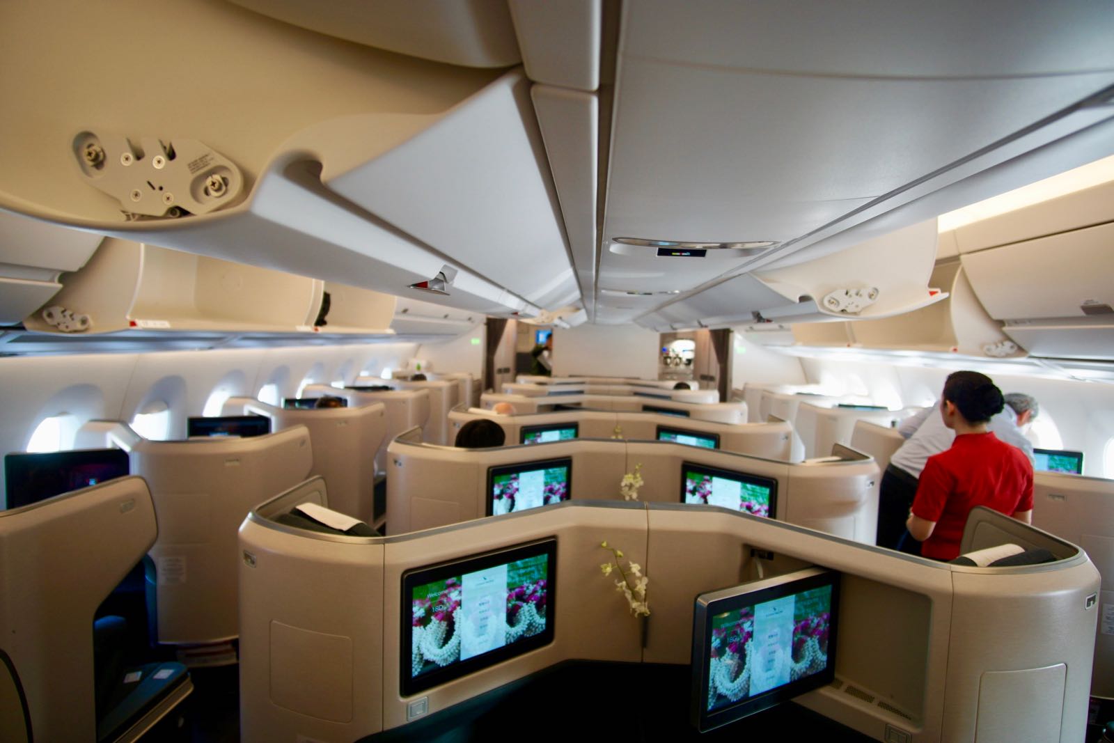 Cathay Pacific A350 Business Class Cabin 1-2-1
